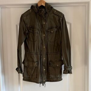 Azure Skies Green Hooded Utility Jacket